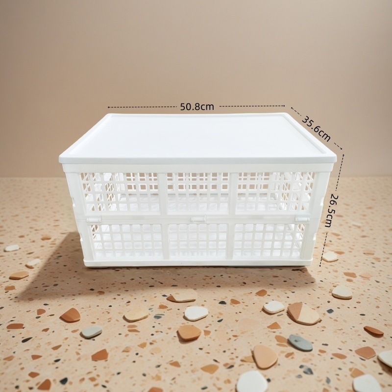 Kokkupandav perforuotas plastikinis krepšys iš PP, maisto kokybės, skirtas užkandžiams ir daržovėms