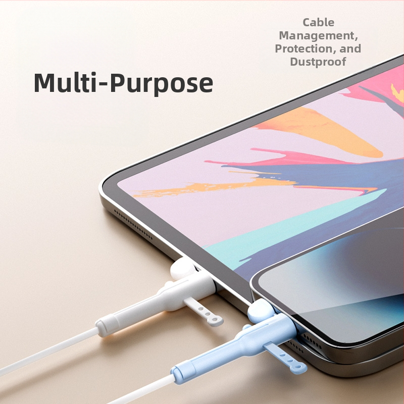 Ochranný kryt dátového kábla, model S-1, trojvstupový systém: kryt proti prachu, ochrana a skladovacia šnúra; materiál: plast