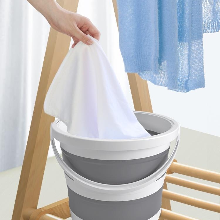 Sulankstomos nešiojamos plastikinės kibiras lauko naudojimui – sustiprinta konstrukcija, atsparus aukštoms temperatūroms, tinka automobilių plovimui, žvejybai ir namų vandeniui