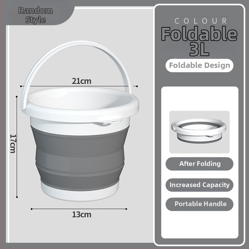 Sulankstomos nešiojamos plastikinės kibiras lauko naudojimui – sustiprinta konstrukcija, atsparus aukštoms temperatūroms, tinka automobilių plovimui, žvejybai ir namų vandeniui
