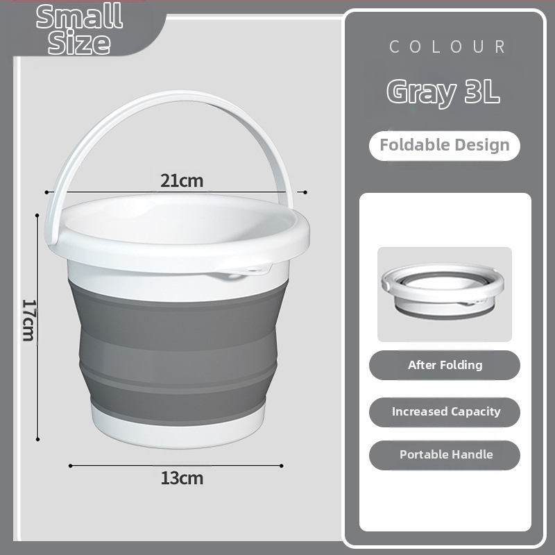 Sulankstomos nešiojamos plastikinės kibiras lauko naudojimui – sustiprinta konstrukcija, atsparus aukštoms temperatūroms, tinka automobilių plovimui, žvejybai ir namų vandeniui