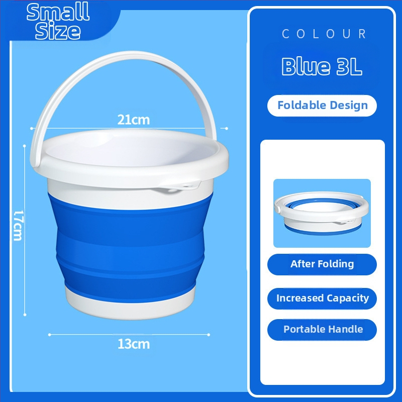 Sulankstomos nešiojamos plastikinės kibiras lauko naudojimui – sustiprinta konstrukcija, atsparus aukštoms temperatūroms, tinka automobilių plovimui, žvejybai ir namų vandeniui