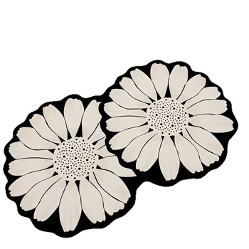 Χαλάκι μπάνιου δαπέδου με φλοράλ σχέδιο, απορροφητικό υγρασίας, αντιολισθητικό, γρήγορο στέγνωμα — καουτσούκ | εκτύπωση | τετράγωνο σχήμα | ρίγες