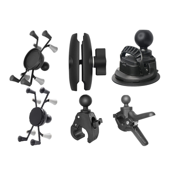 Θήκη κινητού αυτοκινήτου με αντιδονήσεις X-Type, βάση πλοήγησης με γρήγορη απελευθέρωση, κεφαλή σφαιρική 25 mm, για τιμόνι μοτοσικλέτας, εξάρτημα ασύρματης φόρτισης
