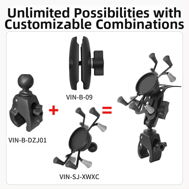 Θήκη κινητού αυτοκινήτου με αντιδονήσεις X-Type, βάση πλοήγησης με γρήγορη απελευθέρωση, κεφαλή σφαιρική 25 mm, για τιμόνι μοτοσικλέτας, εξάρτημα ασύρματης φόρτισης