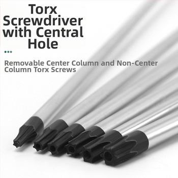 Дълъг комплект битове за отвертка с магнитен връх — Торкс (T5, T8, T27, T30) и шестогранни битове, въглеродна стомана