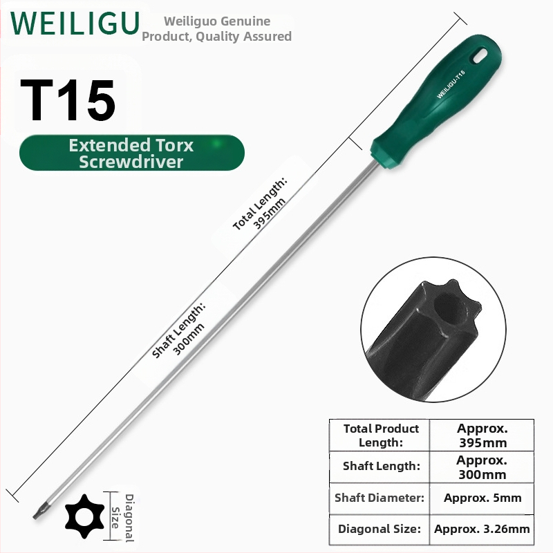 Дълъг комплект битове за отвертка с магнитен връх — Торкс (T5, T8, T27, T30) и шестогранни битове, въглеродна стомана