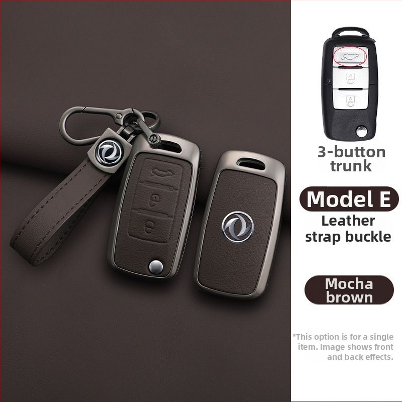 Dongfeng Fengxing T5 autókulcs tok készlet 23 modellhez: Lingzhi M5L, Jingyi X3, X5, X6, S50, SX6, CM7; marhabőr; üzleti stílus; testreszabható