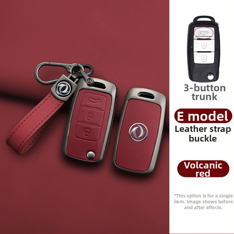 Dongfeng Fengxing T5 autókulcs tok készlet 23 modellhez: Lingzhi M5L, Jingyi X3, X5, X6, S50, SX6, CM7; marhabőr; üzleti stílus; testreszabható