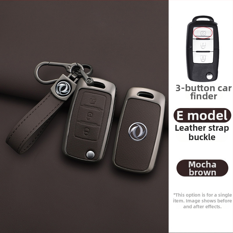 Dongfeng Fengxing T5 autókulcs tok készlet 23 modellhez: Lingzhi M5L, Jingyi X3, X5, X6, S50, SX6, CM7; marhabőr; üzleti stílus; testreszabható