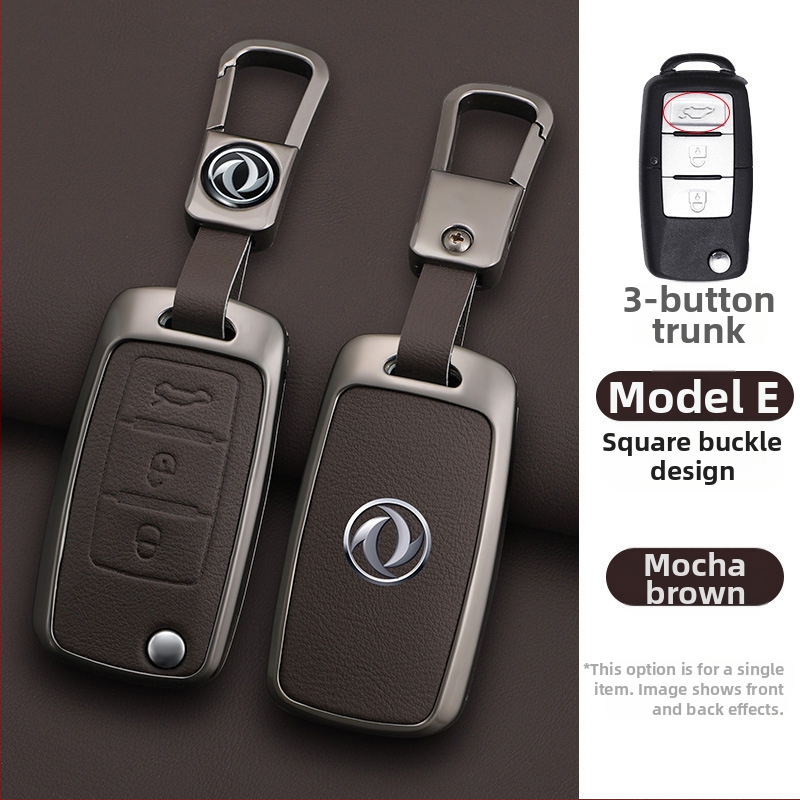 Dongfeng Fengxing T5 autókulcs tok készlet 23 modellhez: Lingzhi M5L, Jingyi X3, X5, X6, S50, SX6, CM7; marhabőr; üzleti stílus; testreszabható