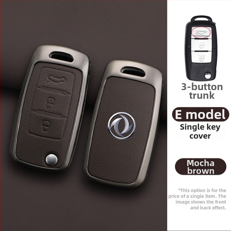 Dongfeng Fengxing T5 autókulcs tok készlet 23 modellhez: Lingzhi M5L, Jingyi X3, X5, X6, S50, SX6, CM7; marhabőr; üzleti stílus; testreszabható