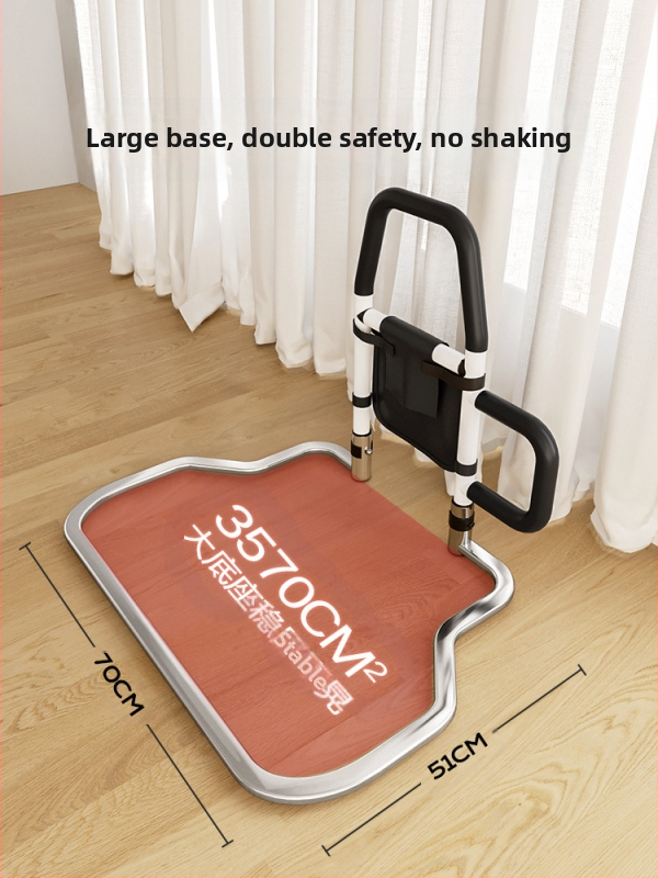 Безинсталационни странични парапети за легло за възрастни, 304 неръждаема стомана, монтаж без инструменти, без марка (304 неръждаема стомана; монтаж без инструменти; без марка; за възрастни)