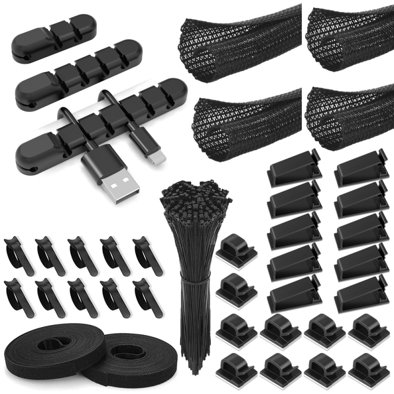 Stalo kabelių vyniotojas – Kombinuotas rinkinys, medžiagos: TPR, diving material, TPE, nylon, silica gel; tinka duomenų kabeliams