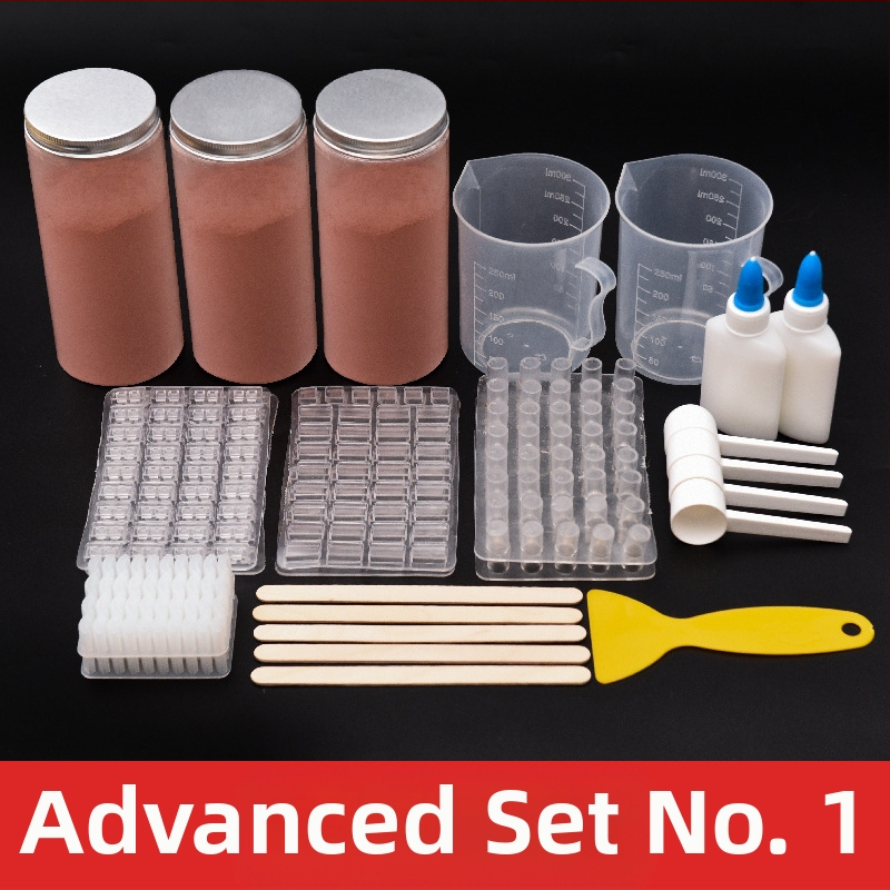 Комплект инструменти за песъчена маса с форми за модели за миниатюрни тухли; неелектричен, еднофункционален, подходящ за деца 0-3 години