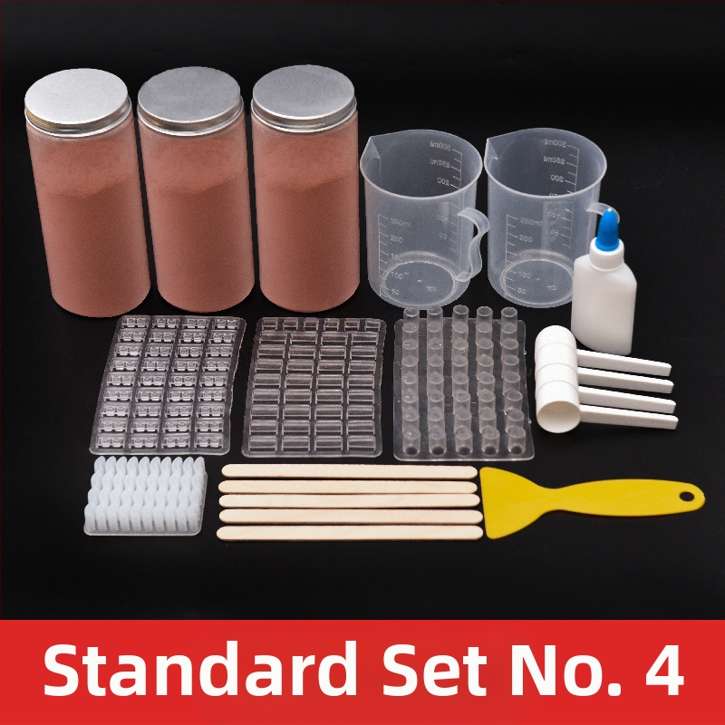 Комплект инструменти за песъчена маса с форми за модели за миниатюрни тухли; неелектричен, еднофункционален, подходящ за деца 0-3 години