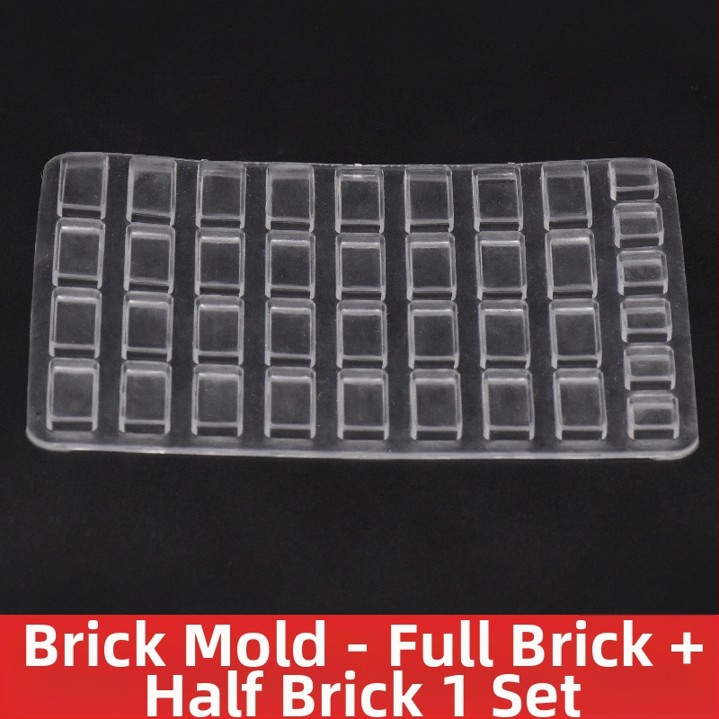 Комплект инструменти за песъчена маса с форми за модели за миниатюрни тухли; неелектричен, еднофункционален, подходящ за деца 0-3 години