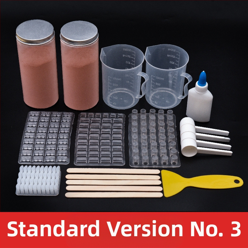 Комплект инструменти за песъчена маса с форми за модели за миниатюрни тухли; неелектричен, еднофункционален, подходящ за деца 0-3 години