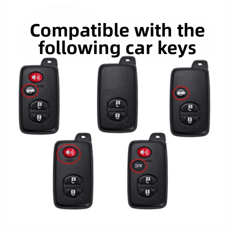 Калъф за ключ Toyota, кравешка кожа, прост стил, възможност за персонализация, съвместим с ключове Highlander и Land Cruiser