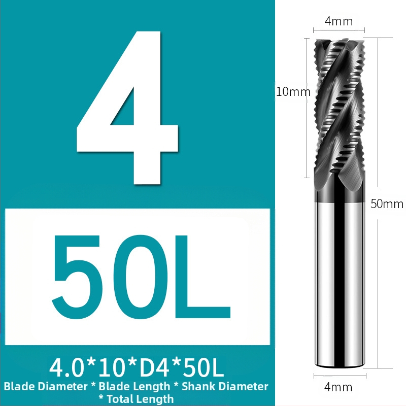 66° фреза от волфрамов карбид за неръждаема стомана, 4 зъба, CNC инструмент