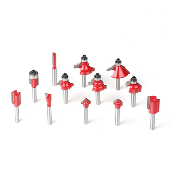 Σετ φρεζών ξυλουργικής, 12 τεμάχια, για ξύλο, MDF και λαμινάτη επιφάνεια, γλυπτική και κοπή ακμών, συμβατό με διάφορες μηχανές