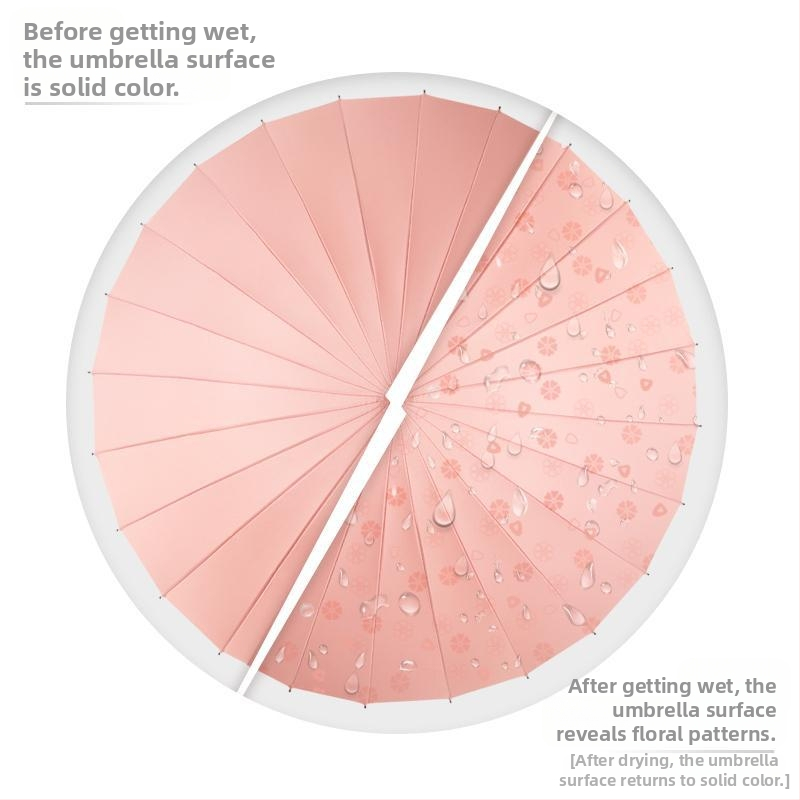 Дълъг чадър с 12 пръчки, найлонова тъкан 170T, силиконови ребра, алуминиева дръжка, ръчно отваряне