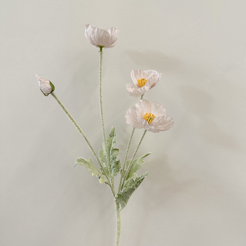 Dirbtinis aguonų žiedas – plastmasės medžiaga, vestuvėms, lauko naudojimui, nuotraukų rekvizitai, namų dekorui