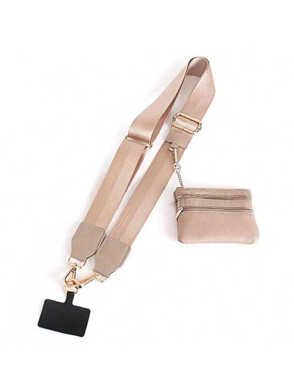 Mobiliojo telefono lanyard su nailono juosta, poliesterio virvė ir metalo sagtis; unisex cross-body dizainas; pridedamas pakabukas.