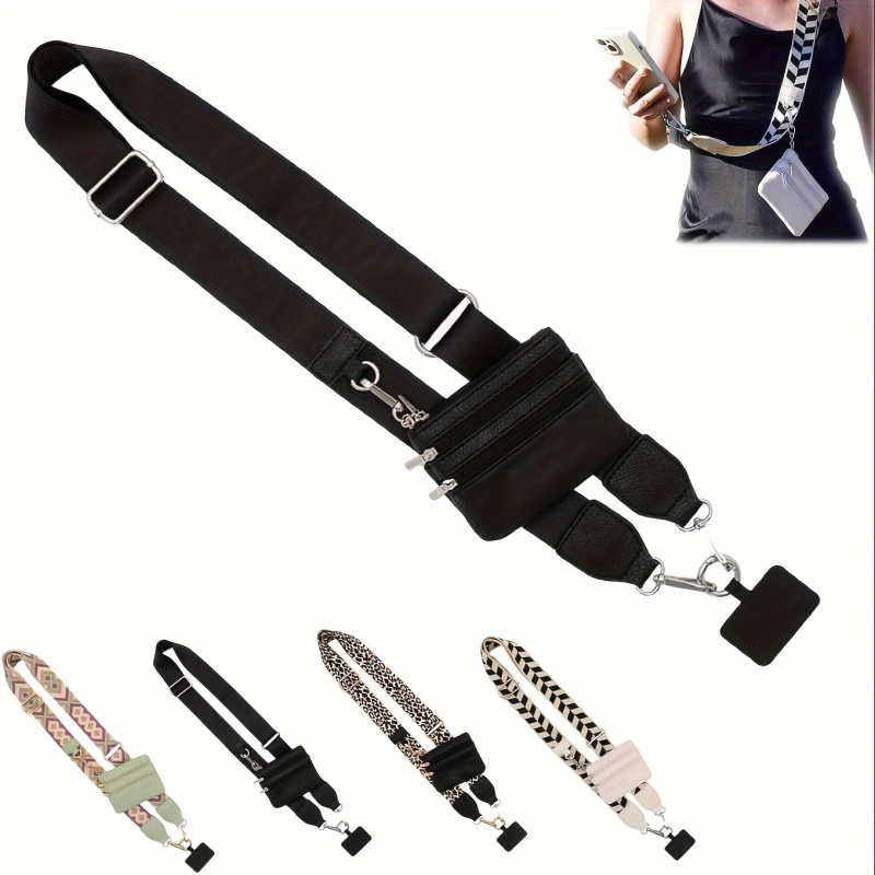 Mobiliojo telefono lanyard su nailono juosta, poliesterio virvė ir metalo sagtis; unisex cross-body dizainas; pridedamas pakabukas.