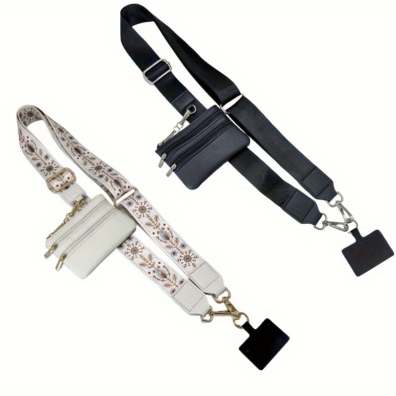 Mobiliojo telefono lanyard su nailono juosta, poliesterio virvė ir metalo sagtis; unisex cross-body dizainas; pridedamas pakabukas.