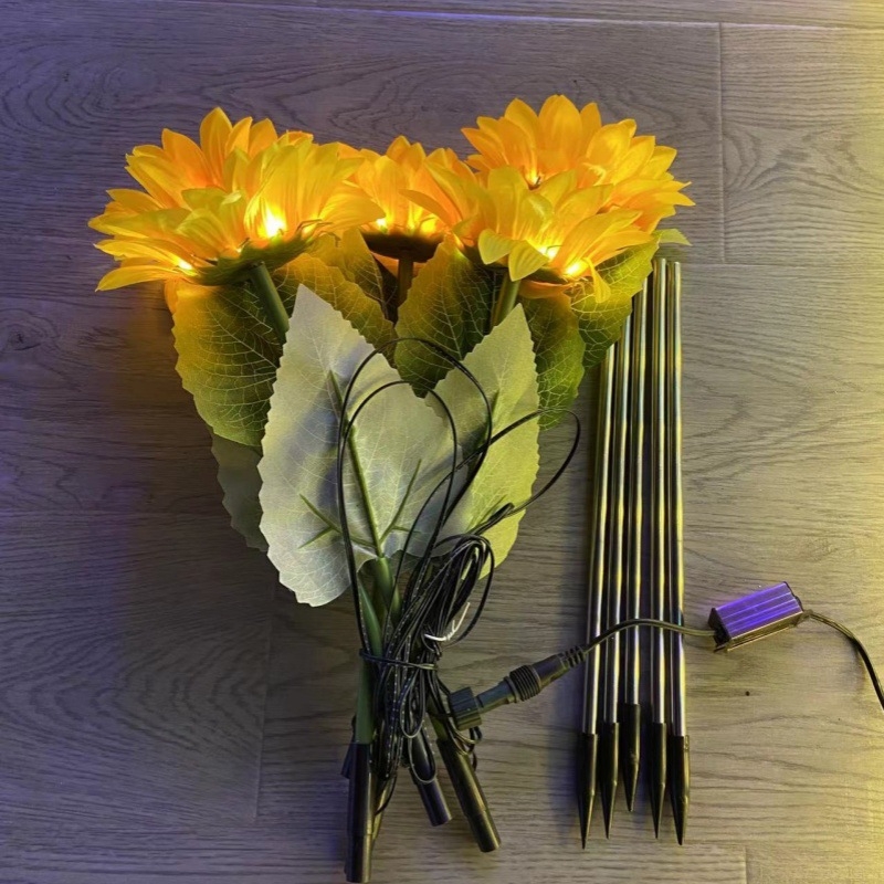 Външна LED лампа под формата на глухарче – силиконово тяло, IP65, 3V, 6–12 ч работа, модел 7866