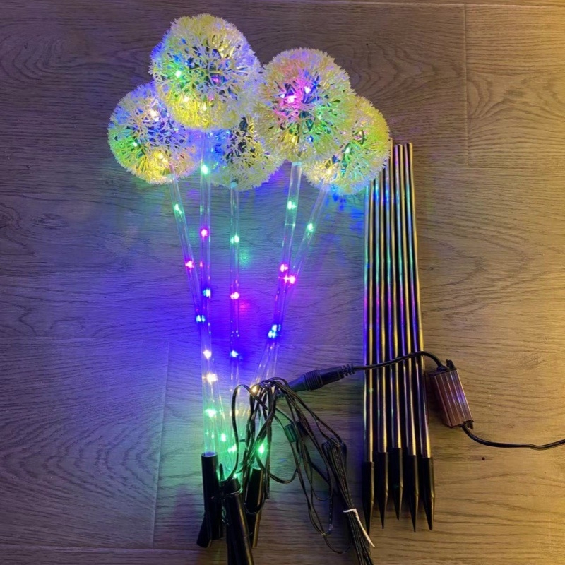 Външна LED лампа под формата на глухарче – силиконово тяло, IP65, 3V, 6–12 ч работа, модел 7866