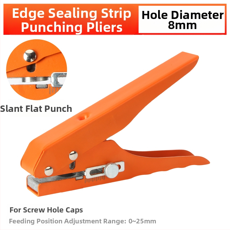 Пробивник за кантова лента, ръчен дървообработващ инструмент за екологични панели, пробиване на дупки