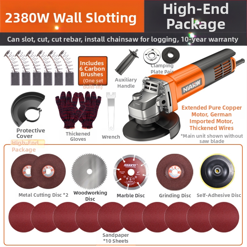 Слотинг приставка за ъглошлайф — еднократно формиране за електрически стенни кабелни канали — инструмент за електротехници