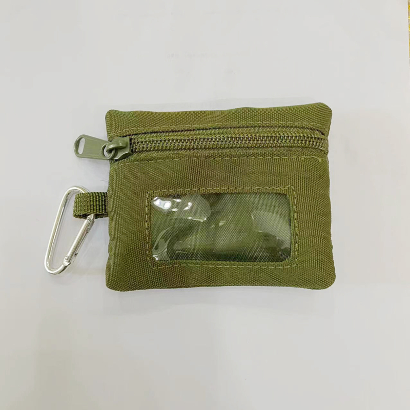 Oksfordo audinio monetų piniginė, unisex mini daugiakomponentė piniginė su ausinėmis, kortelėmis ir raktų kišais, 1 sulankstymas, ultralengva