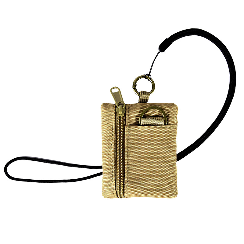 Oksfordo audinio monetų piniginė, unisex mini daugiakomponentė piniginė su ausinėmis, kortelėmis ir raktų kišais, 1 sulankstymas, ultralengva