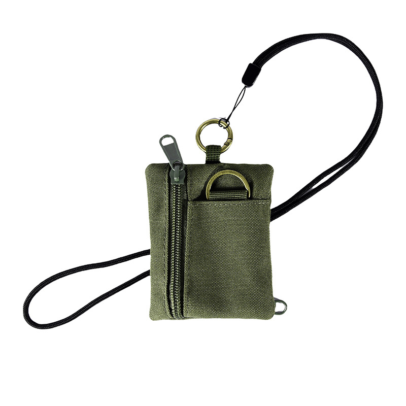 Oksfordo audinio monetų piniginė, unisex mini daugiakomponentė piniginė su ausinėmis, kortelėmis ir raktų kišais, 1 sulankstymas, ultralengva