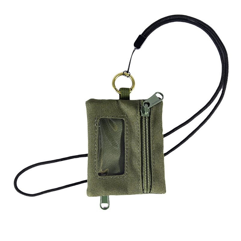 Oksfordo audinio monetų piniginė, unisex mini daugiakomponentė piniginė su ausinėmis, kortelėmis ir raktų kišais, 1 sulankstymas, ultralengva