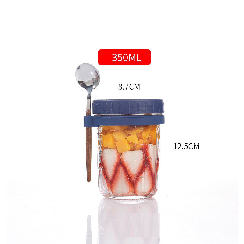 Стъклена чаша за напитки с дръжка и лъжичка, обем 350 мл, сода-лайм стъкло, печатано лого