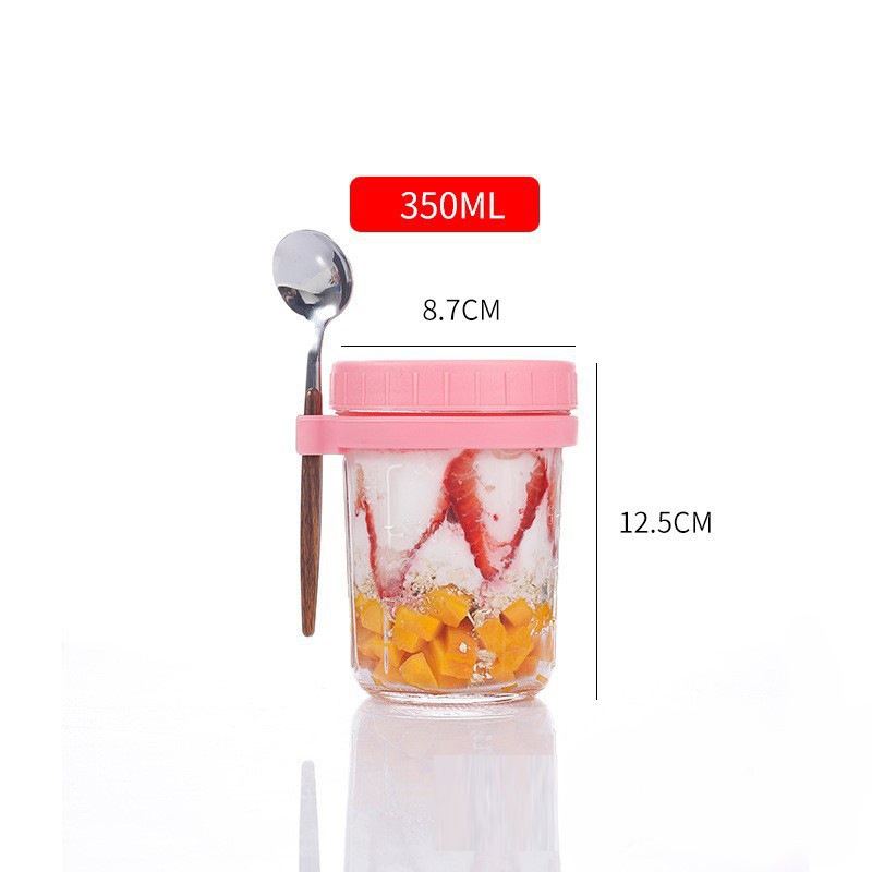 Стъклена чаша за напитки с дръжка и лъжичка, обем 350 мл, сода-лайм стъкло, печатано лого