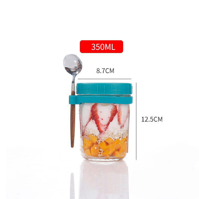 Стъклена чаша за напитки с дръжка и лъжичка, обем 350 мл, сода-лайм стъкло, печатано лого