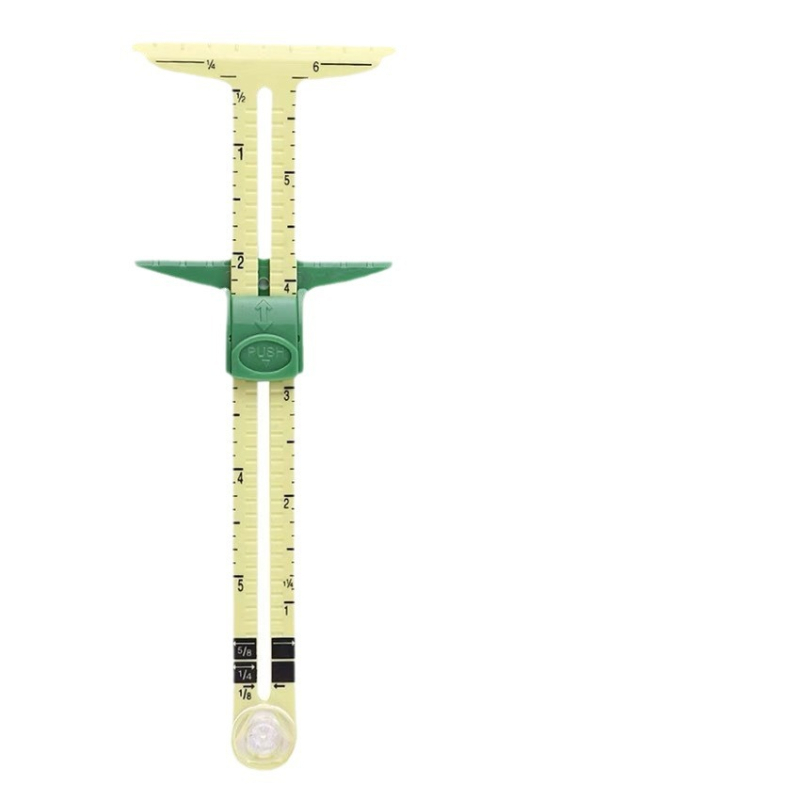 Шевна линейка, пет в едно за патчворк и DIY, пластмасова