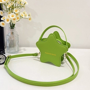 Τσαντάκι ώμου με αστέρι, PU υλικό, ελαφρύ, παιδικό και χαριτωμένο στυλ, γεωμετρικό μοτίβο, κατάλληλο για μαθητές δημοτικού