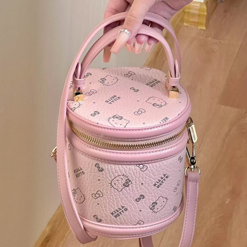 Moteriška PU kibiro tipo rankinė su crossbody dirželiu, užtrauktukas, poliesterio viduje, kišenė telefono – Pavasaris 2025