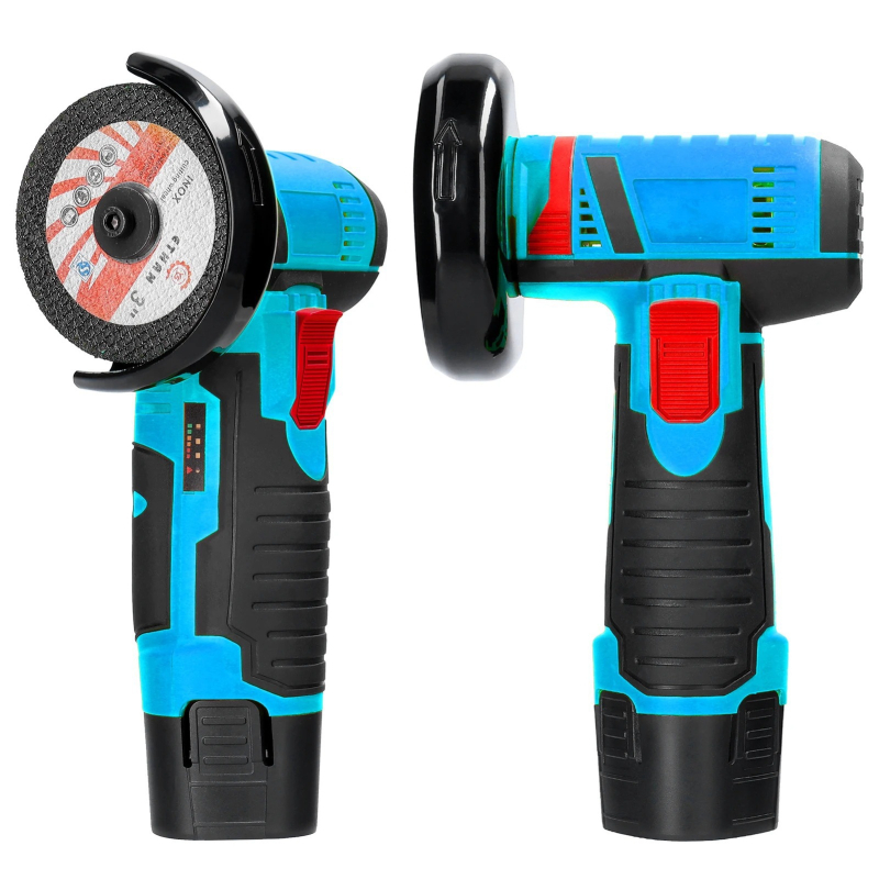 Домашен мини ръчен ъглошлайф, безжичен комплект с литиева батерия, прав модел, DC 220V