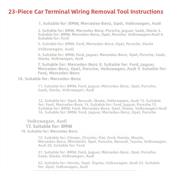 UTOOL 23-частен комплект за премахване на автомобилни терминали, стоманени инструменти за телекомуникационна поддръжка
