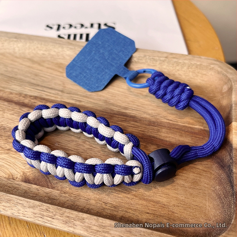 Telefónny náramok na zápästie, nastaviteľný, opletený nylon, ručná práca, unisex, kovová spona, Zhenge