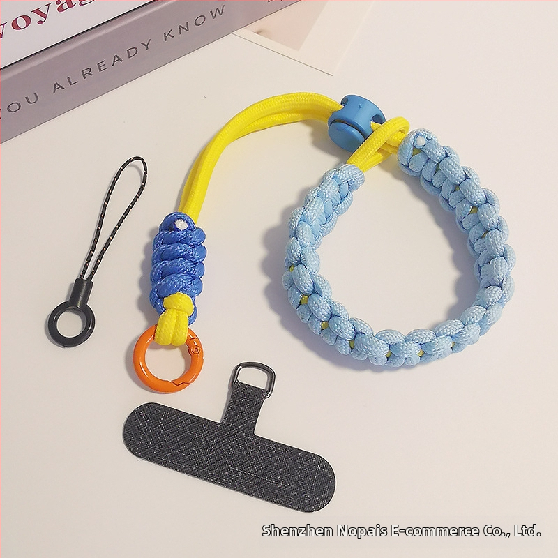 Telefónny náramok na zápästie, nastaviteľný, opletený nylon, ručná práca, unisex, kovová spona, Zhenge