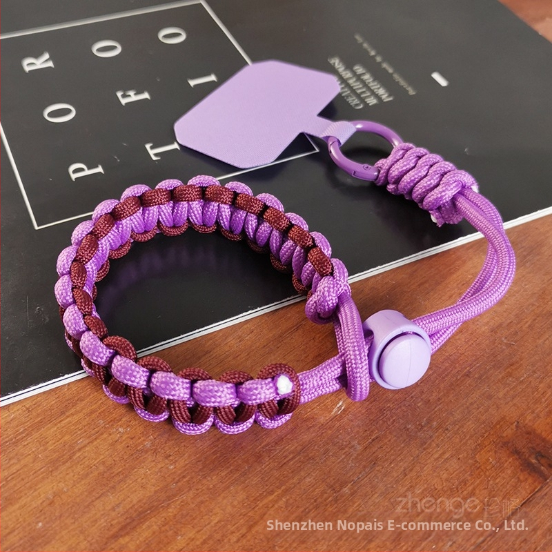 Telefónny náramok na zápästie, nastaviteľný, opletený nylon, ručná práca, unisex, kovová spona, Zhenge