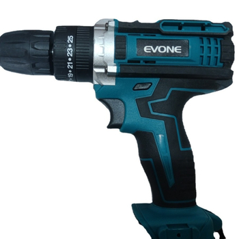 Безжична ударна бормашина с 21V литиево-йонна батерия, самозаключващ патрон, регулируема скорост и въртене напред/назад (критични характеристики: 21V литиево-йонна батерия; самозаключващ патрон; регулируема скорост; въртене напред/назад).